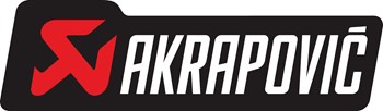 Akrapovic Logo 2007 Aflangt Sort Roed Hvid