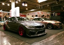 BMW F82 M4 At Essen Motorshow Candy Red Rims 02