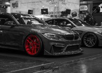 BMW F82 M4 At Essen Motorshow Candy Red Rims 04