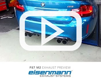 Eisenmann BMW F87 M2 Exhaust Preview Video
