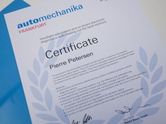 Automechanika 2016 Certificat