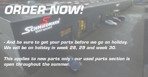 HOLIDAY NOTICE SCHMIEDMANN BMW SPECIALIST